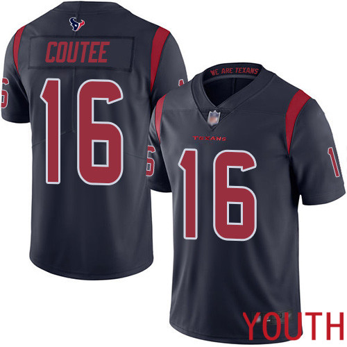 Houston Texans Limited Navy Blue Youth Keke Coutee Jersey NFL Football #16 Rush Vapor Untouchable->youth nfl jersey->Youth Jersey